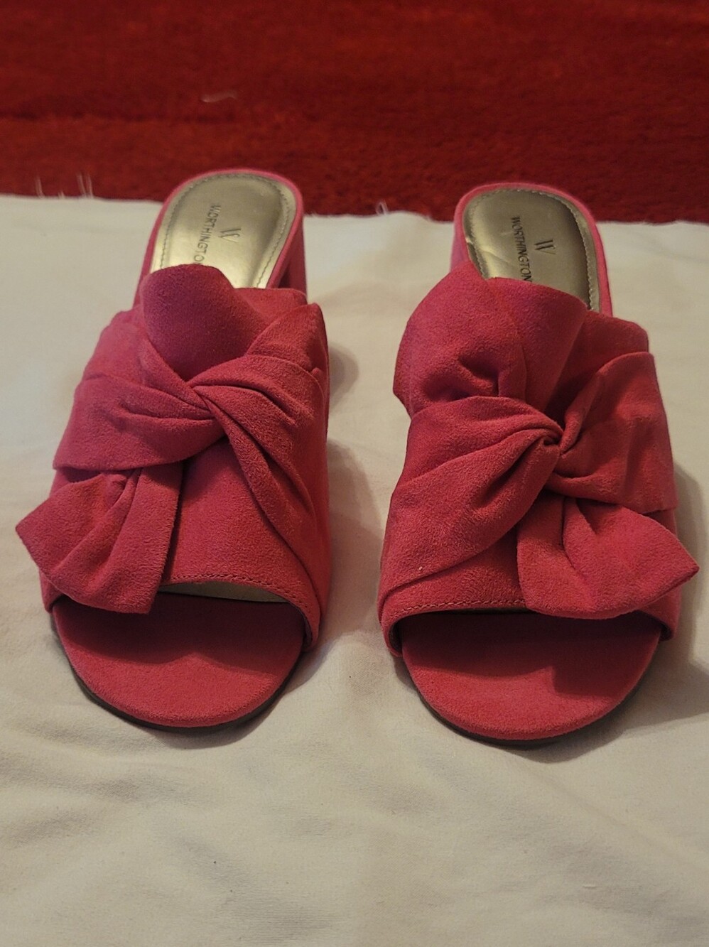 worthington pink slides size 9